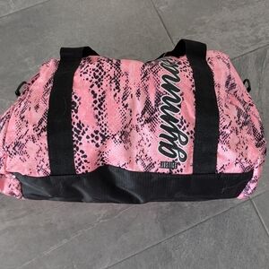 Justice Pink and Black Travel Bag
